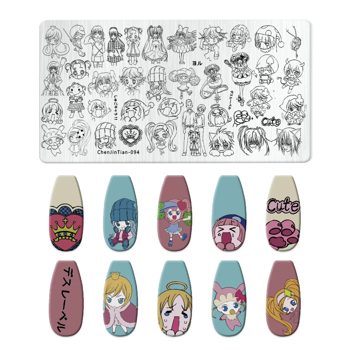 Cute Animal Nail Stamping Plates Cartoon Character polish Nail Stamp Nail Art Template Image Plate Art stencils For Stamping