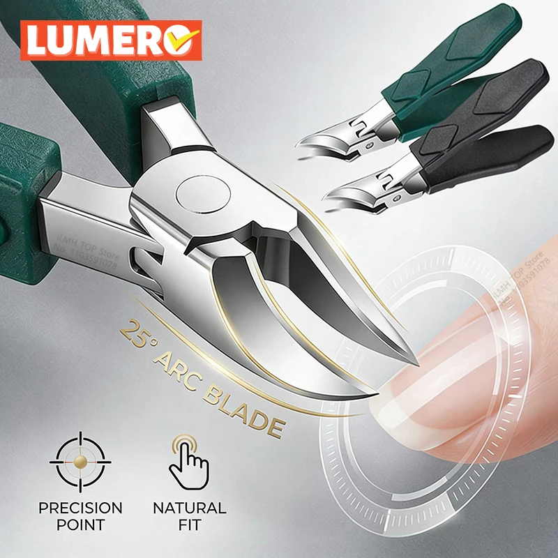 

Кусачки для ногтей Eagle Beak с скошенными лезвиями для вросших и толстых ногтей, с широким раскрытием челюстей, защита от брызг, для пожилых людей, мужчин и женщин