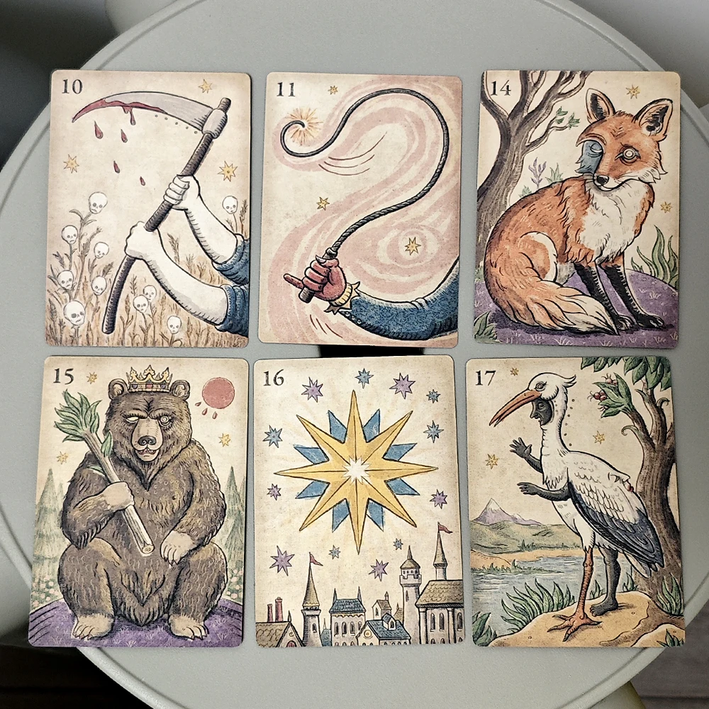 Deviant Moon Lenormand Della Luna Classic Deck 9*6cm 36 sztuk Lenormand Oracle karty drukowane na podwójnie tłoczonej kartce 350GSM