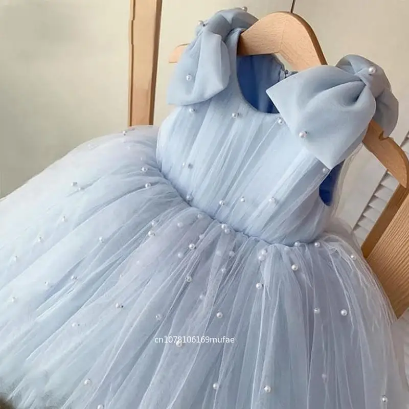 robe-de-princesse-pour-filles-2026-nouvelle-collection-pour-fete-d'anniversaire-ou-mariage-avec-nœud-et-maille-sans-manches-elegante