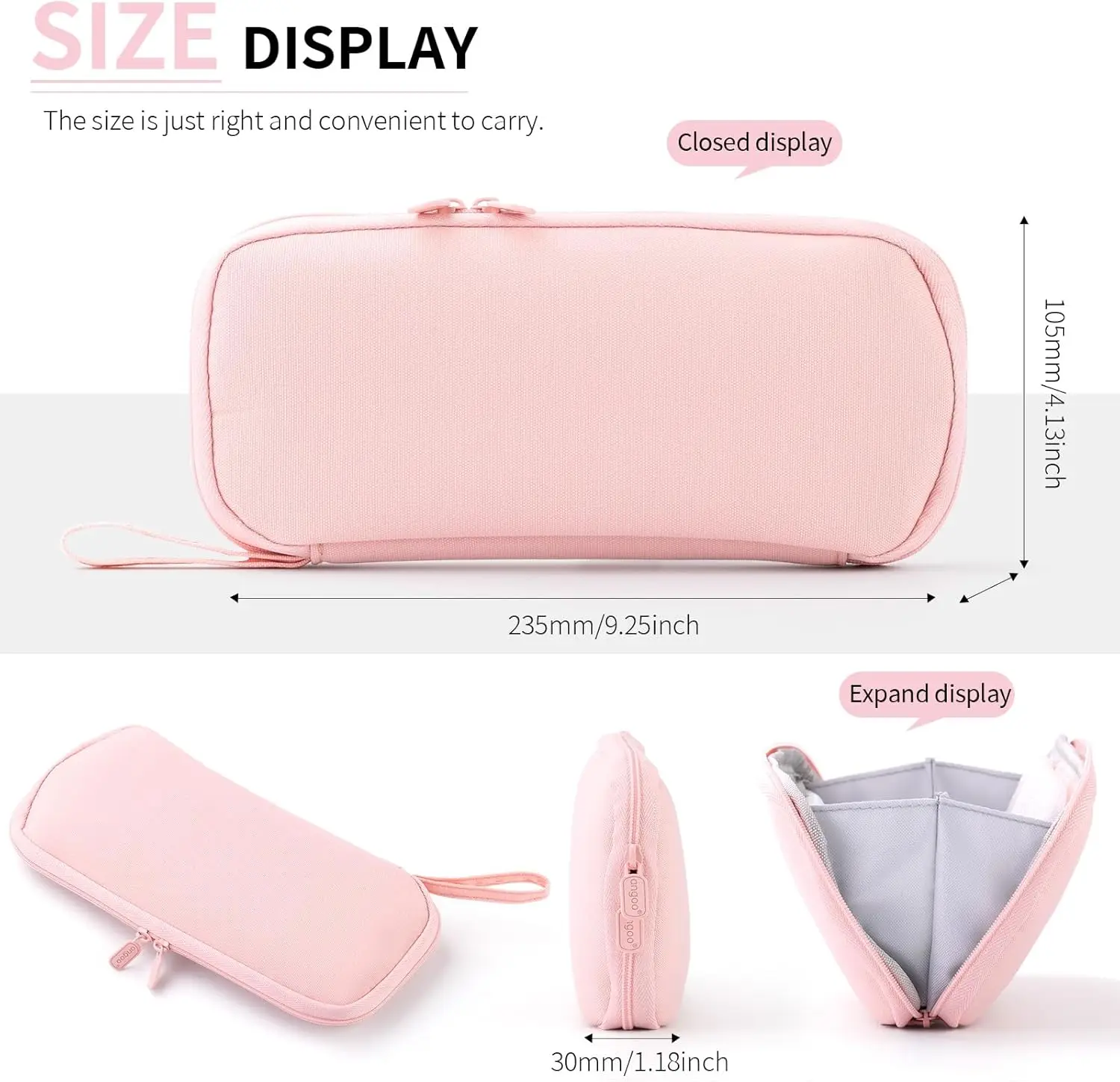 Pencil Case Wide Opening Durable Pen Pouch Lightweight Portable Pencil Bag with Handle for School Teen Girl Boy Men Women Adults