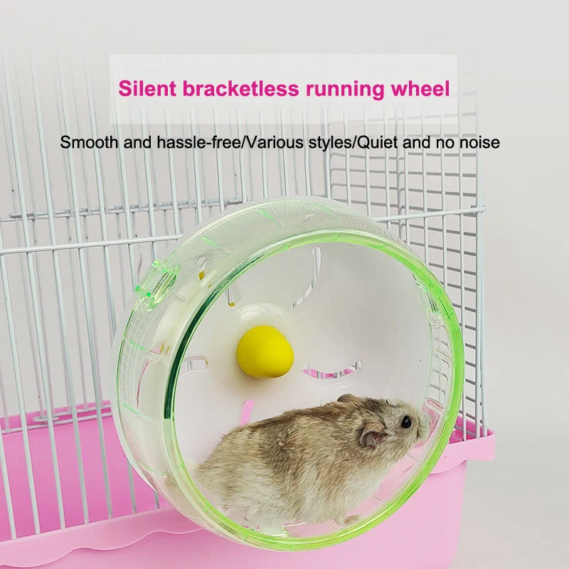 1Pc Hamster Running Disc Toy Silent Small Pet Waterproof Cage Rotating Jogging Wheel For Golden Bear Guinea Pig Pet view 3