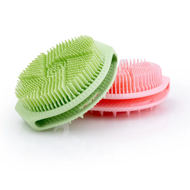 لينة سيليكون الجسم الغسيل الشامبو فرشاة يده دش التطهير فرش التقشير حمام فرشاة رئيس مدلك أدوات الاستحمام