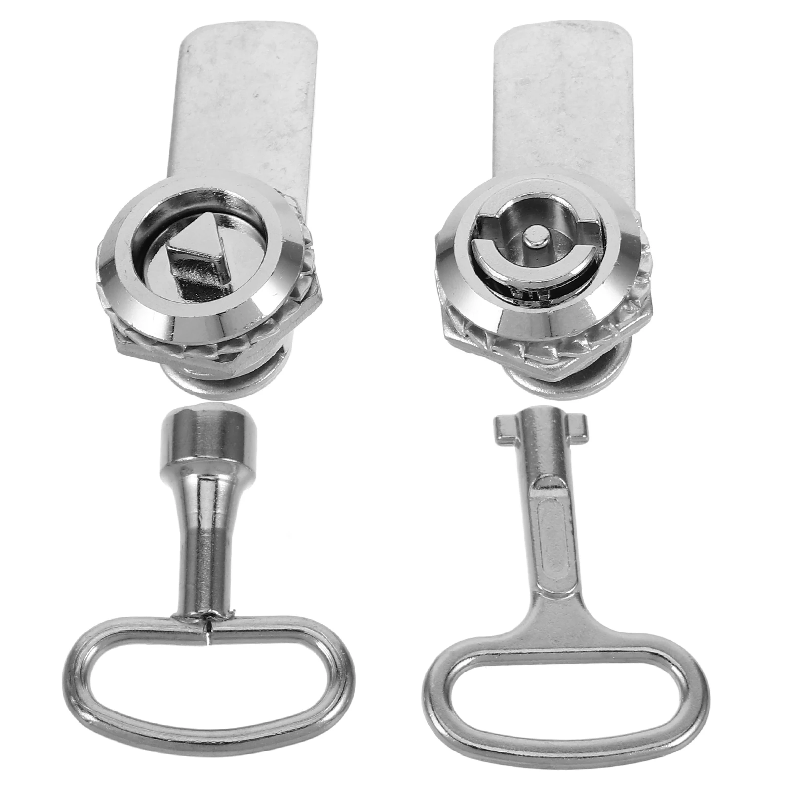 

2 Sets Distribution Box Lock Core Door Cam Latch Silver Cabinet Locks Metal Durable Material Versatile Design Security Assurance