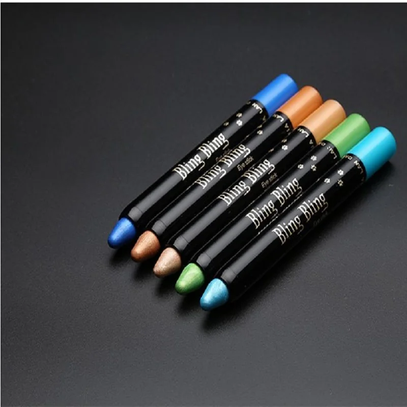 Women Waterproof Highlighter Eyeshadow Pencil Cosmetic Glitter  Eyeliner Pen Eyebrow Pearl pen eye shadow