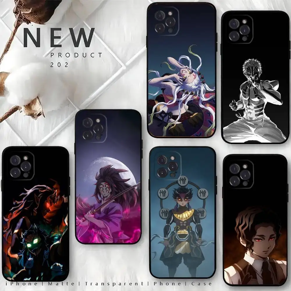 

D-Demon S-Slayer Twelve Kizuki Phone Case For iPhone 16,15,14,13,12 Mini 11 Pro XR,X,XS,MAX 7,8 Plus Silicone Cover Soft Black