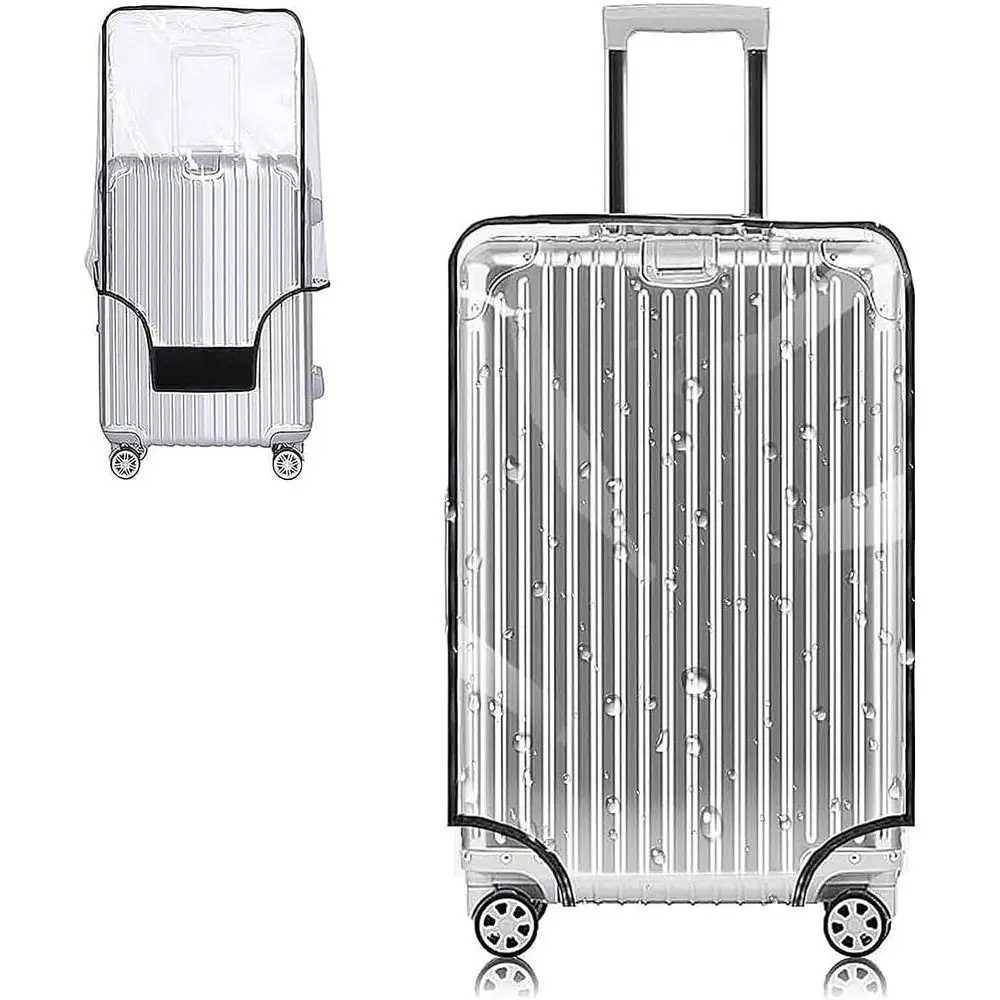 

24 Inch Clear PVC Suitcase Cover for Wheeled Luggage Protection
