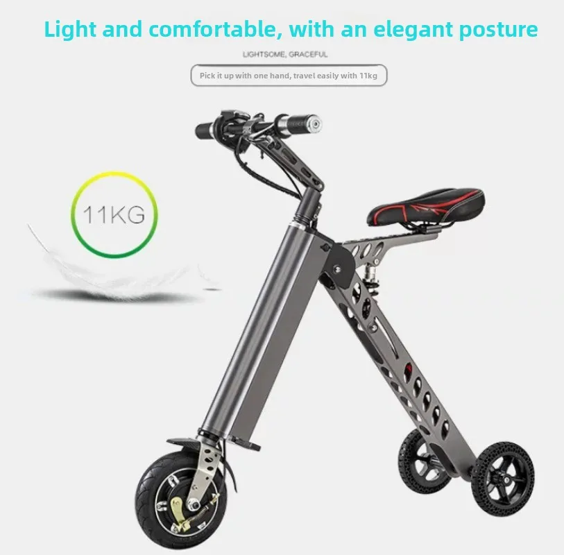 Portable Folding Electric Vehicle Three-wheeled Electric Vehicle K-type Intelligent Charging