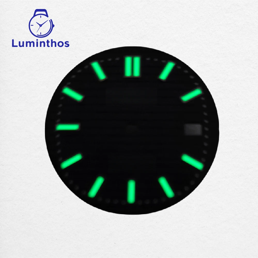 ساعات لومينثوس للرجال شعار S مينا مضيئة 30.5 ملم لملحقات تحويل ساعة NH35