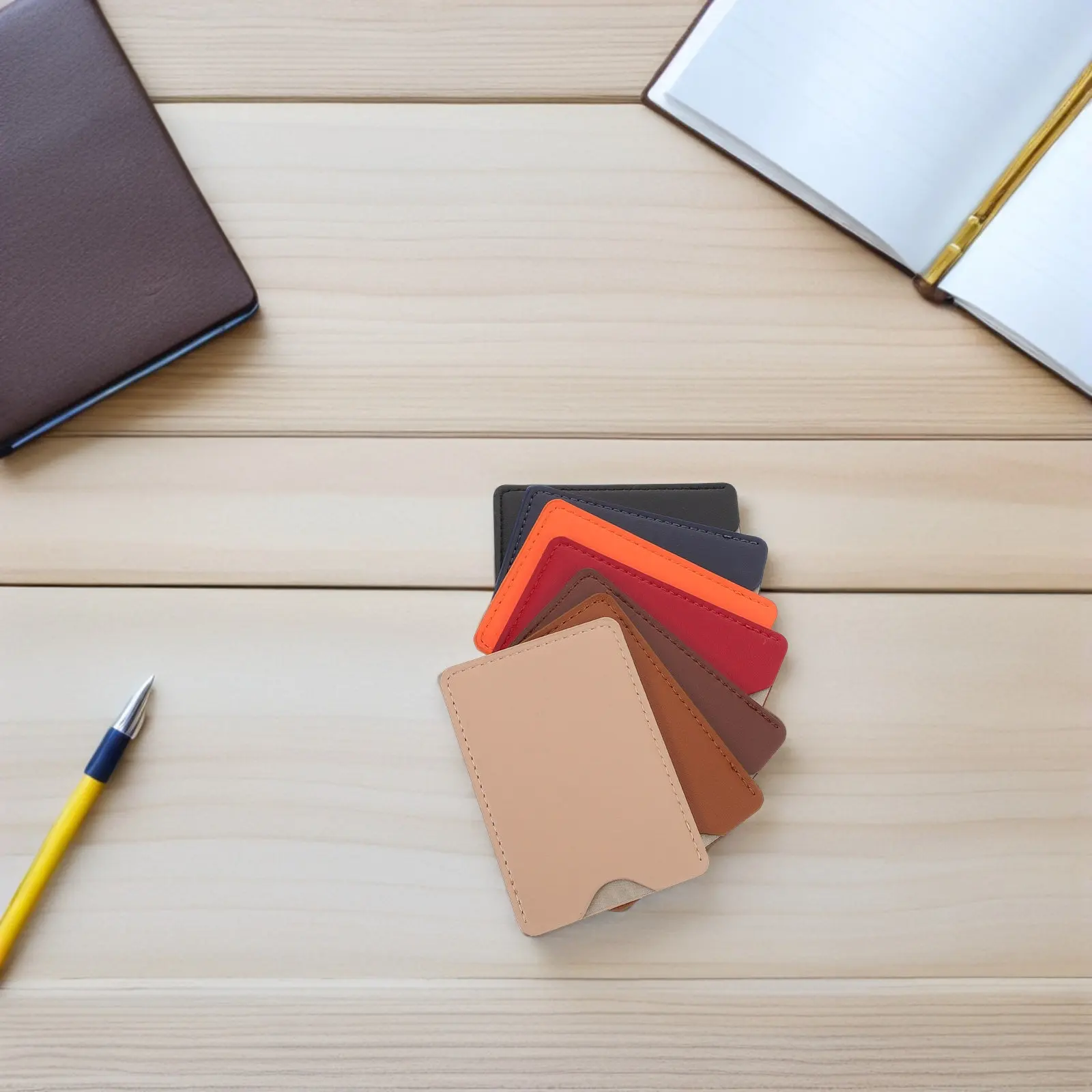 

Набор из 7 чехлов для кредитных карт из полиуретана: защита от кражи, блокировка RFID, тонкий кошелек-картхолдер для банковских и ID-карт, для путешествий