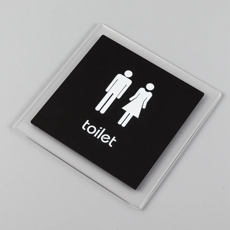 Public Shope Signage Men and Women Restroom Instruction Sign No Smoking Logo Keep Quiet Save Paper Warm Reminder Warning Sign