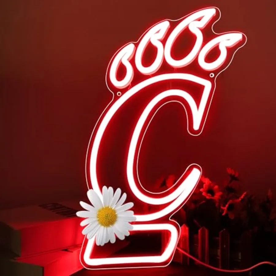 

University Neon Sign for Wall Decor University Basketball LED Neon Light College Sports Signs for Man Cave Dorm Wall Decor Grad