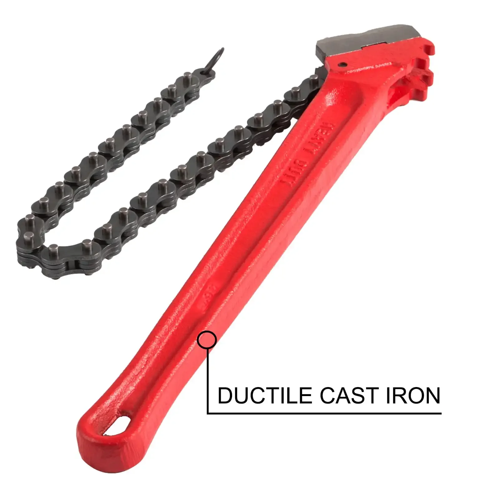 Tubo de chave de corrente de 36 polegadas, capacidade resistente da chave de corrente do filtro de óleo 4-1/2 a 7-1/2 polegadas, chave de corrente 30 polegadas (760 mm) corrente