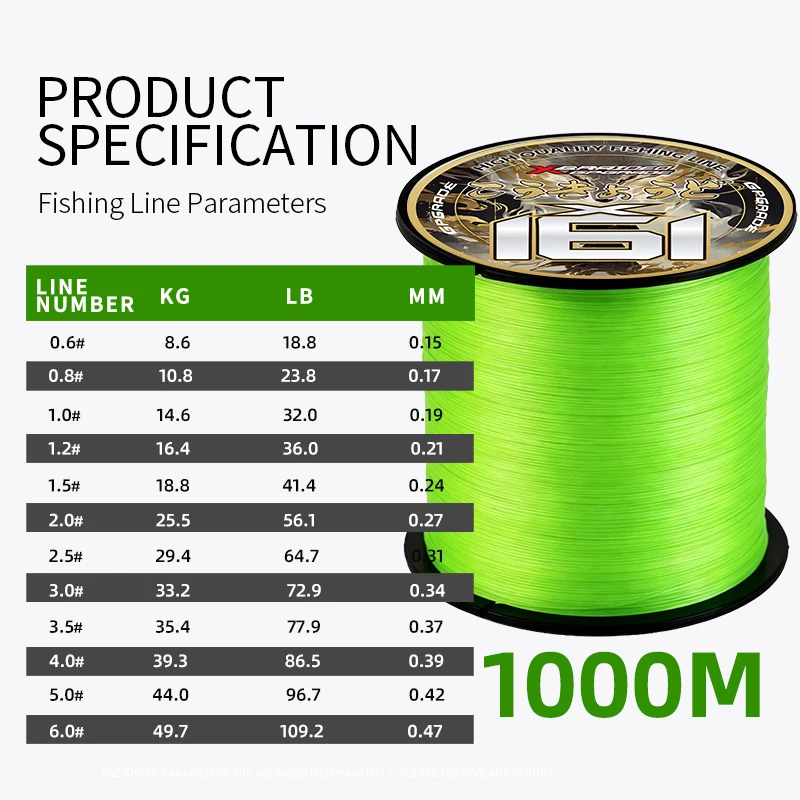 X16 Stränge Geflochtene Angelschnüre Multifilament Pesca 100/150/200/300/500/1000M Karpfenschnur Japan Abriebfeste PE-Hauptschnur