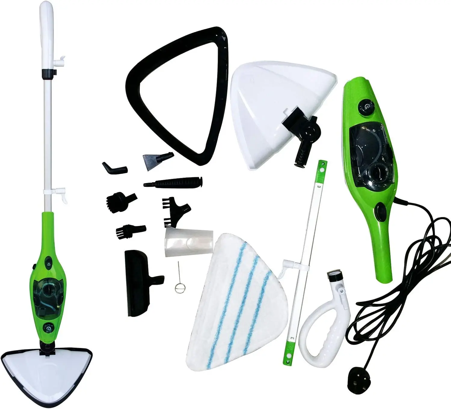 1300W Steam Mop Cleaner with 10 Accessories Household Steamer Adjustable 4 Steam Modes, 350ml Large Water Tank Heavy Duty