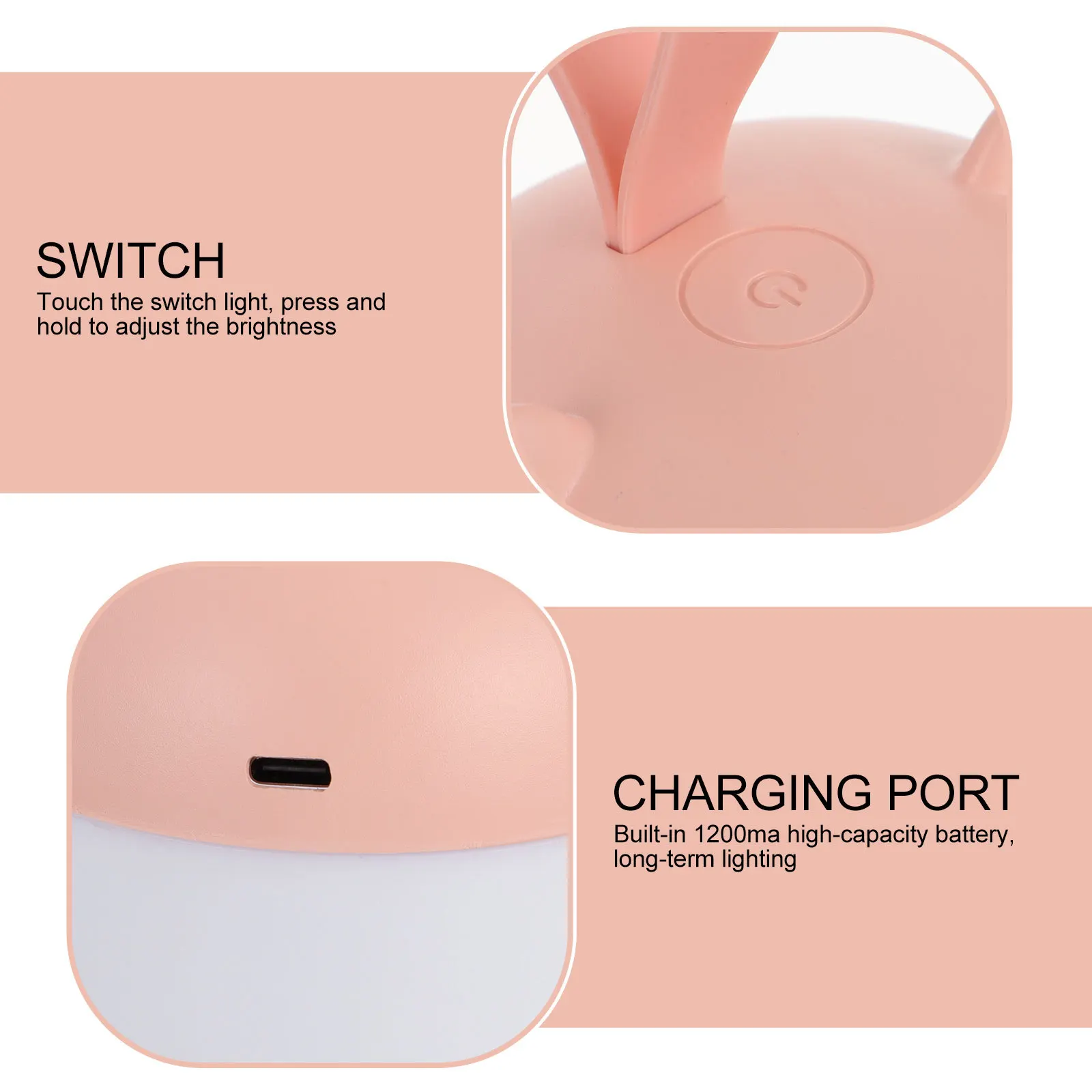 قابلة للشحن اللمس يعتم سيليكون ضوء الليل قابل للتعديل الدافئة Led مصباح للأطفال الطفل غرفة الحضانة الديكور عطلة الحاضر