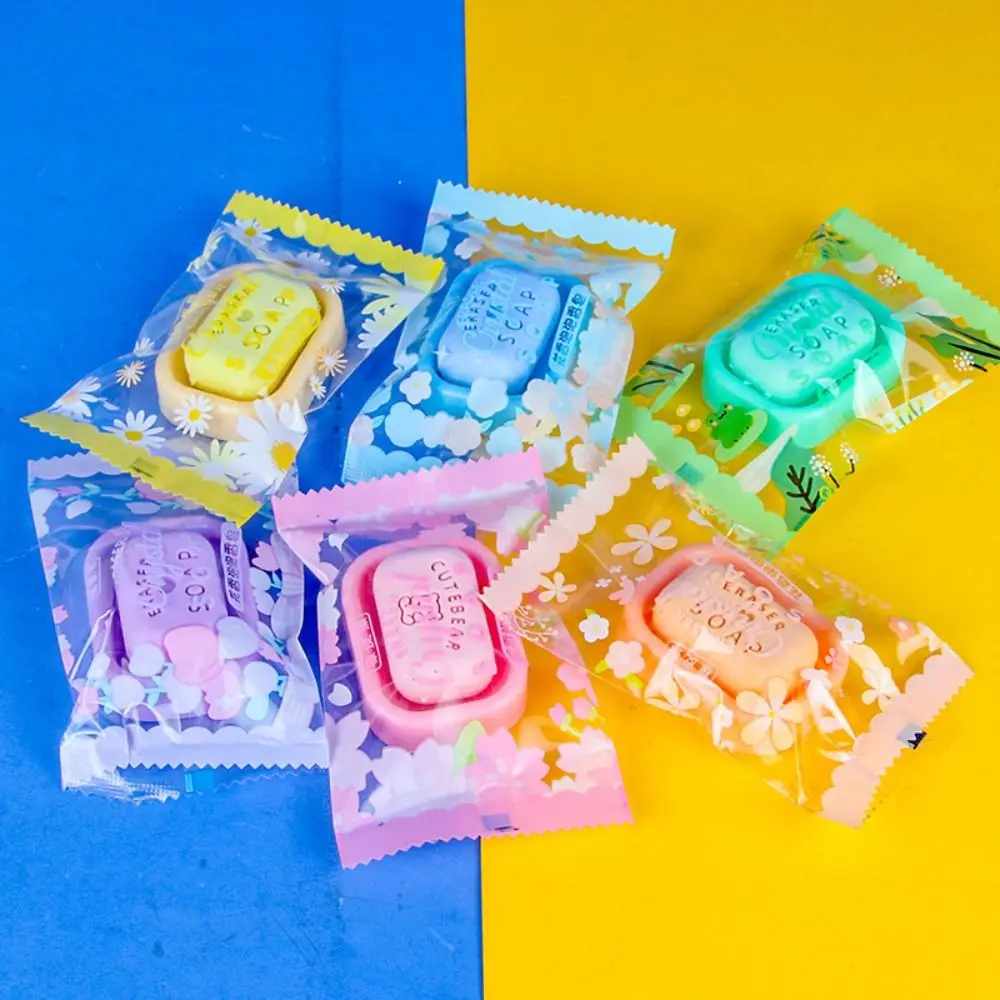 

Портативный красочный ластик для мыла в форме мыла, креативный мультяшный ластик, мини-забавный рождественский подарок для студента