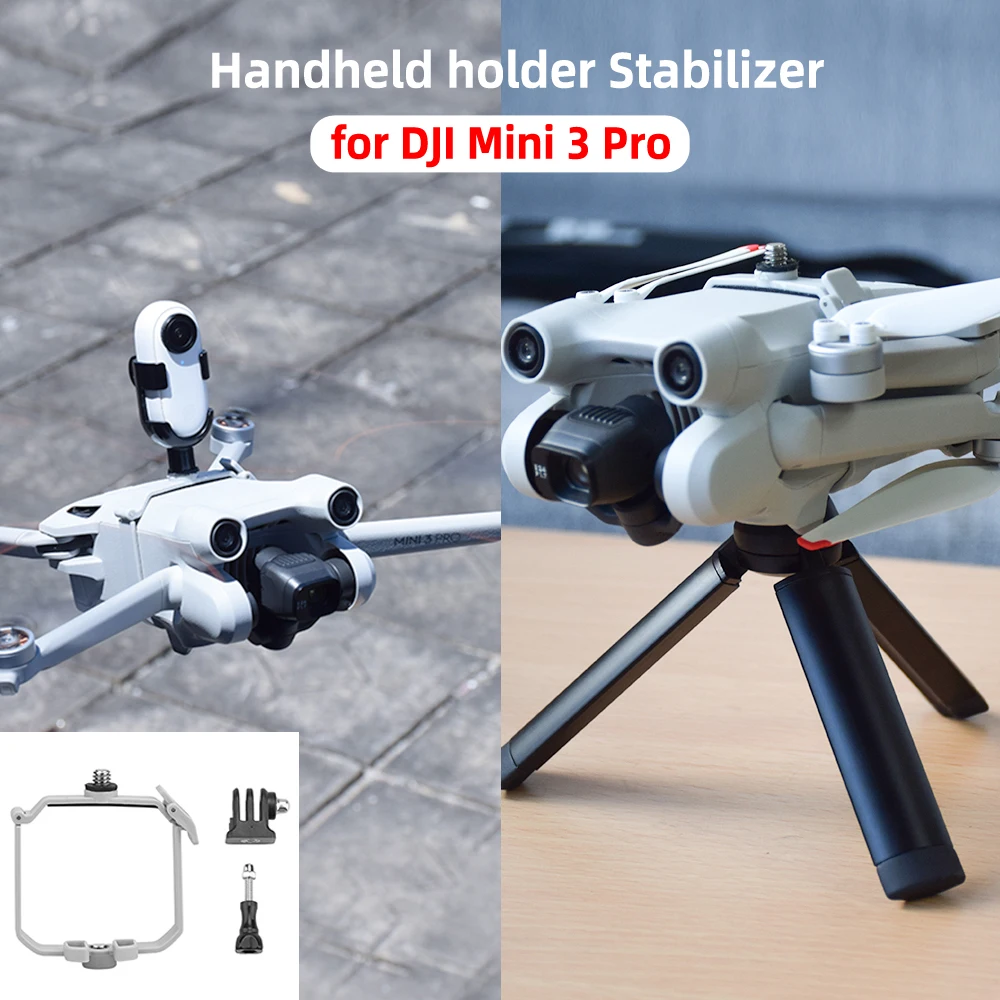 

Handheld Holder Stabilizer for Dji mini 3 pro Drone Gimbal Mount Bracket to tripod Insta360 Go 2 Action Camera Accessory