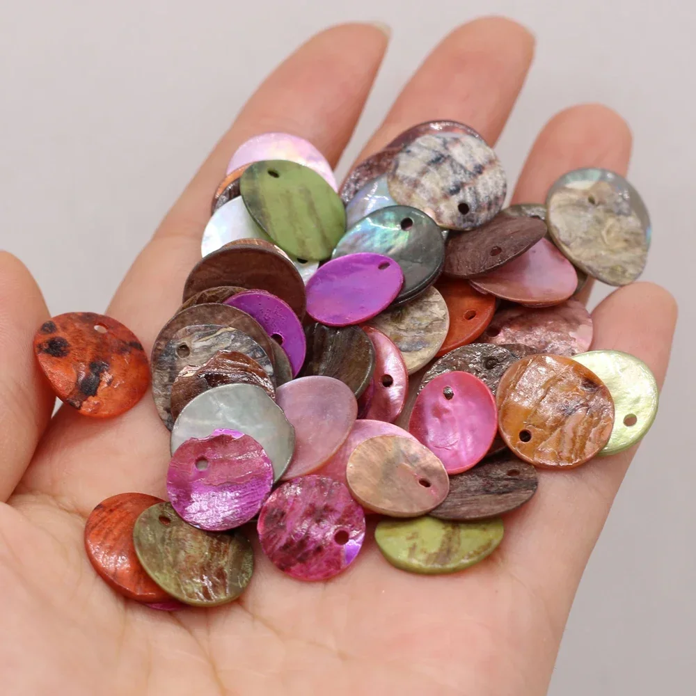 50 PCS Hot Sale Natural Shell Pendant Mother Of Pearl Rainbow Small Pendant For Jewelry Making DIY Necklace Earrings Accessory