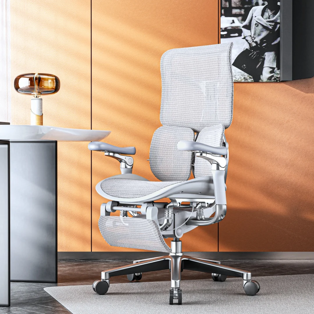 Modern Furniture Bürostuhl Mesh Executive Boss Drehstuhl mit Fußstütze