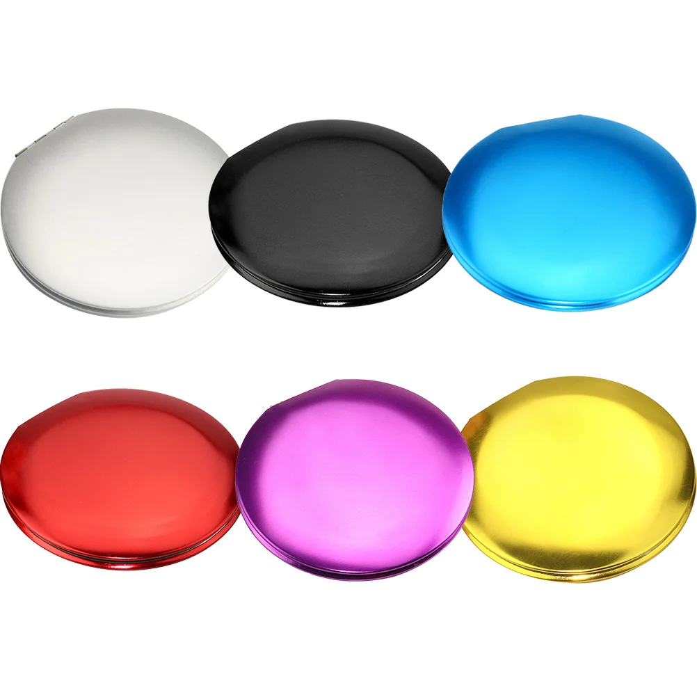 

6 Pcs Compact Mirror Makeup Handheld Mirrors Small Travel Portable Foldable Metal Purse