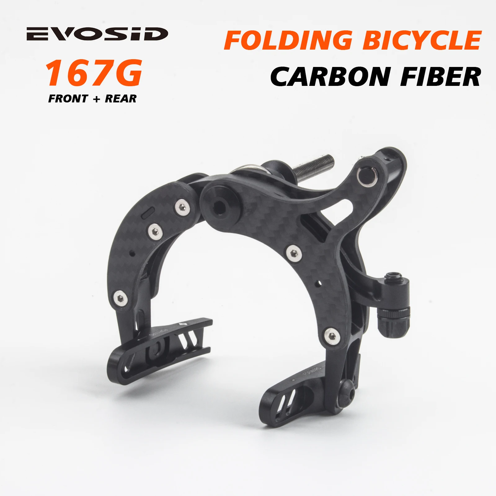 

EVOSID Bike C Brake 142g Carbon Fiber Ultralight Road Bike Dual Pivot Calipers Folding Bike Front Rear Brakes Side Pull Caliper