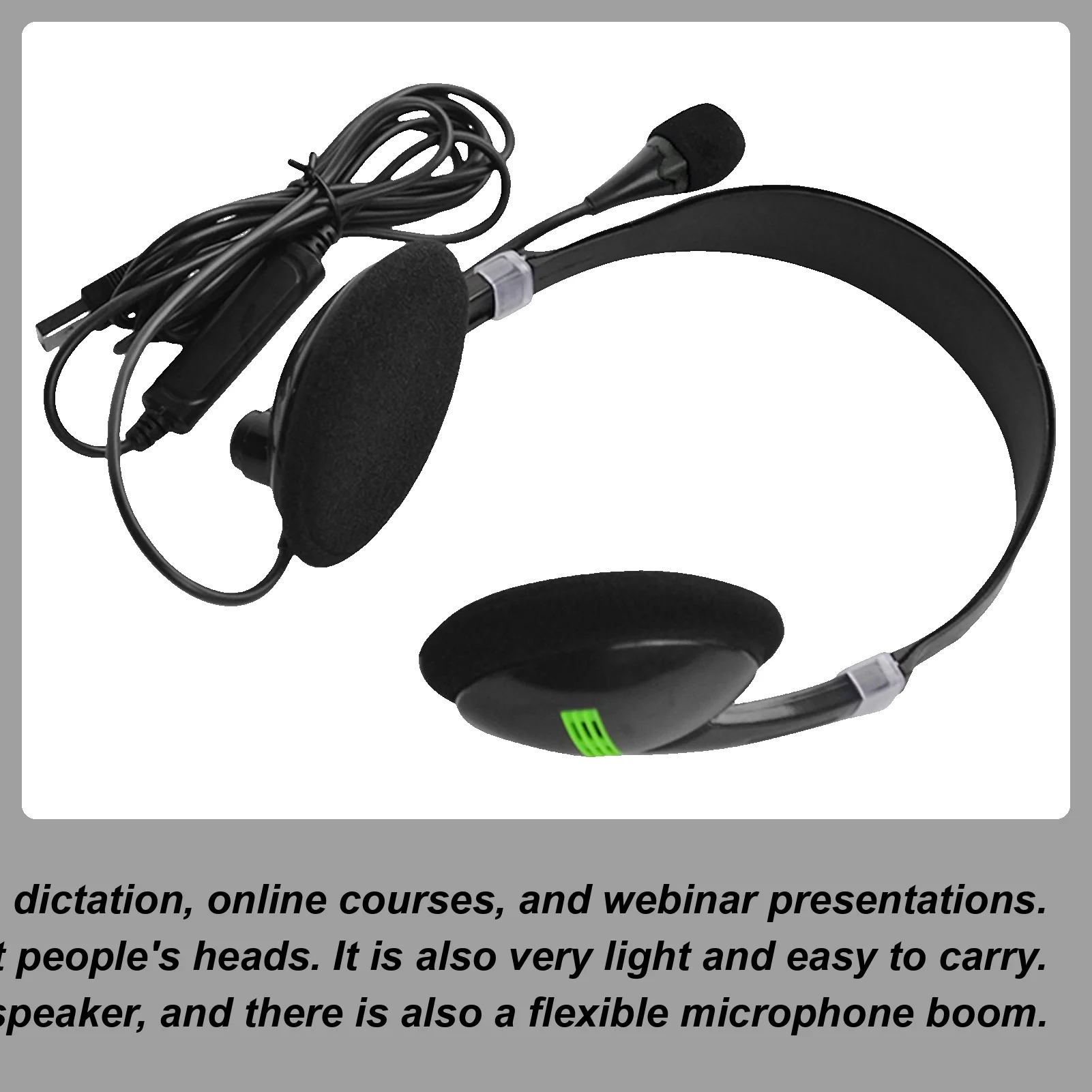 سماعة رأس سلكية USB مع ميكروفون لإلغاء الضوضاء، سماعات رأس للأعمال مع ميكروفون لمكالمات الدردشة