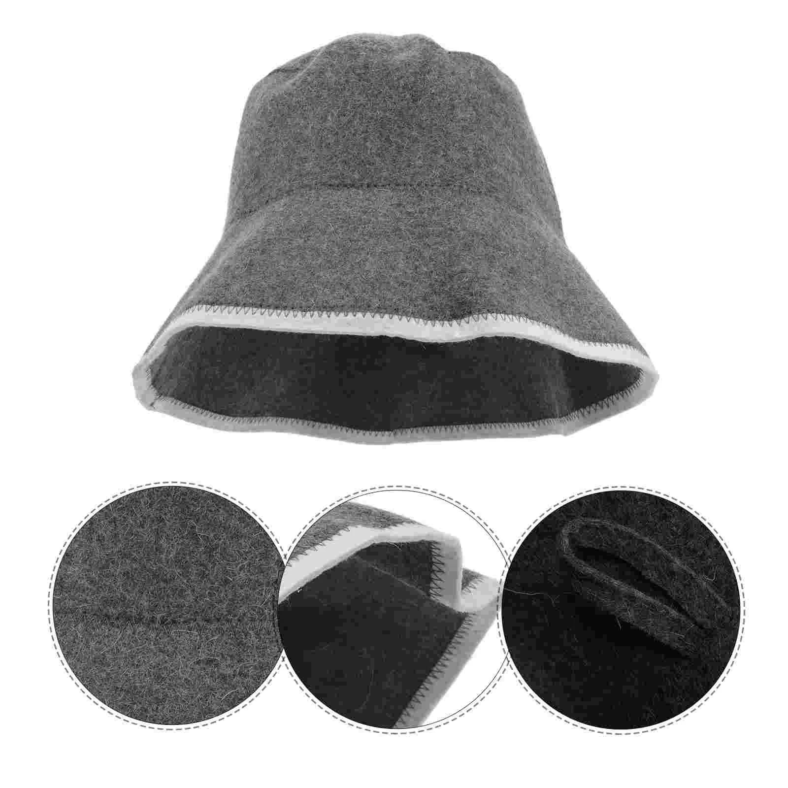 

Wool Sauna Hat Portable Reusable Hats Comfortable Room Mens Shower Cap Spa Stylish Women Miss Caps