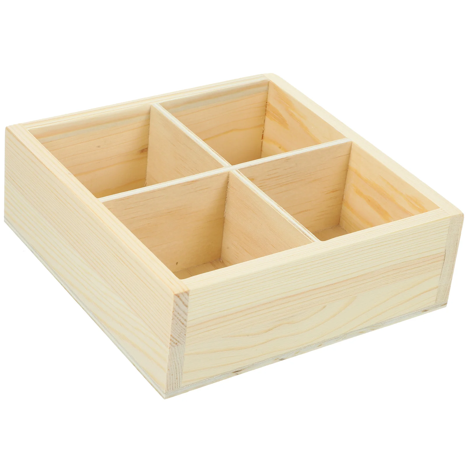 Multifunctional Storage Box Wooden Tray Organizing Planter Holder Flower Pot Compartment Succulent Veggie