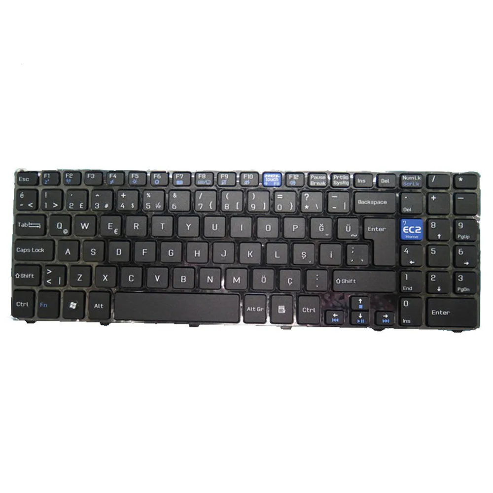 Laptop Keyboard For Pegatron A15 A15HE A15FD A15HC NK81MT09-01024D-00 0KN0-XV1TU08 Turkey TR New With Black Frame Black