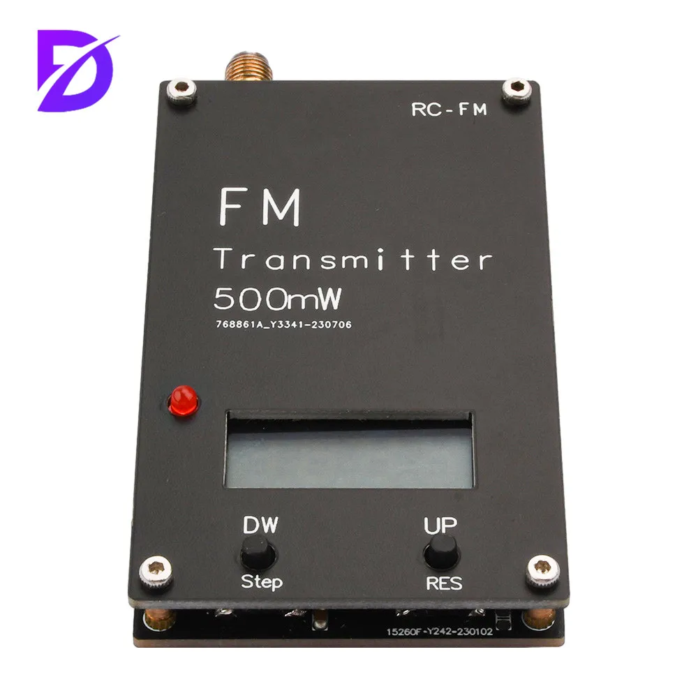 2000M 0.5W FM Transmitter Frequency LED display Stereo Digital 76-108MHz for DSP Radio broadcast Campus Radio Station Receiver