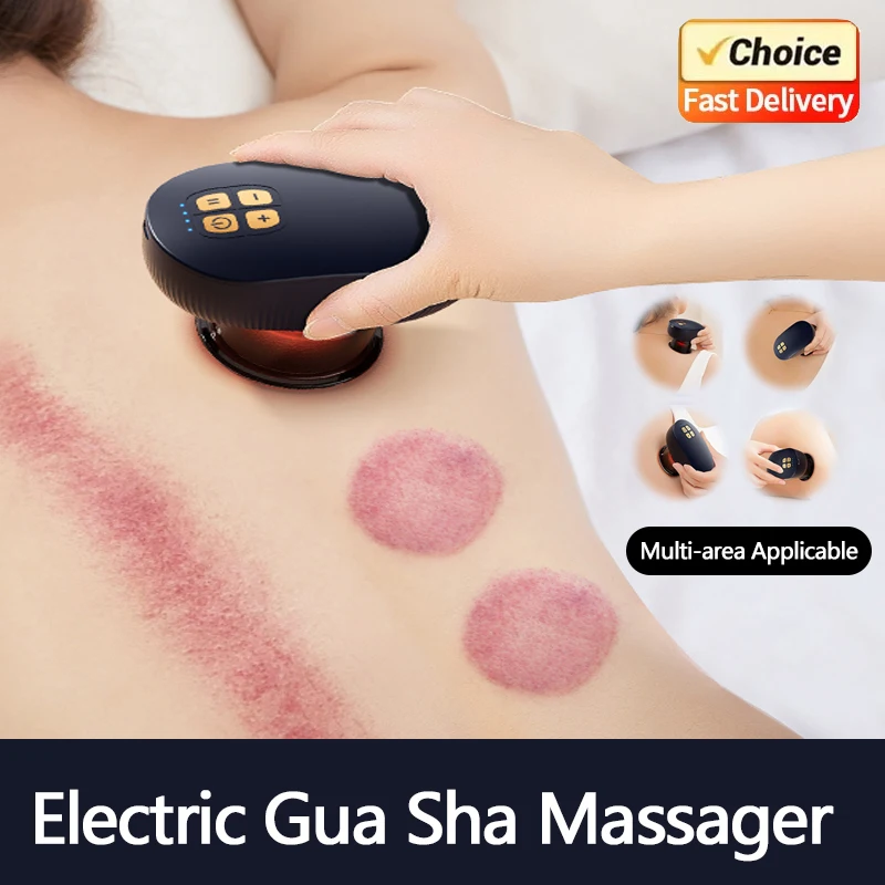 2025, neues elektrisches Schröpfen-Massagegerät, Gua Sha-Werkzeug, Lymphdrainage, Ganzkörper-Meridian-Therapie, für Zuhause, Fatburner, Massagegerät