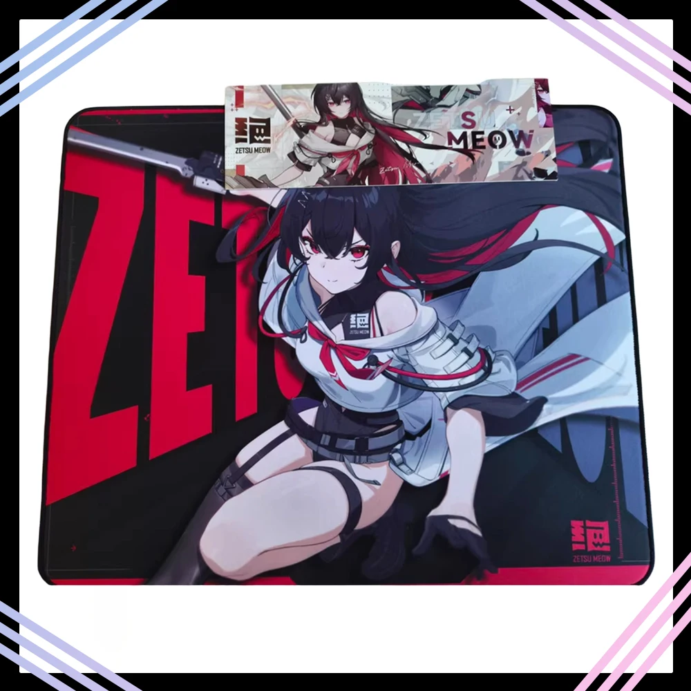 

Zetsu Meow Ren FPS Control MousePad Fine Fabric Soft Smooth Skidproof For CSGO PUGB Valorant APEX Pc Accessories Gifts