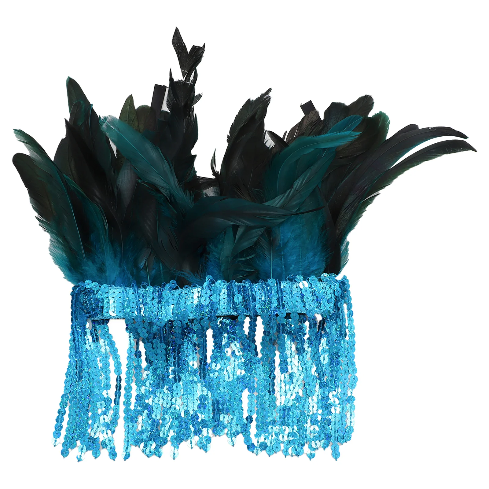 スパンコールタッセル付きパンクケープ、ゴシックフェザーショール、フェイクカラー、ナチュラルフェザー、ハロウィーン用ネックカバー、テーマカーニバル、ハロウィーン、20年代