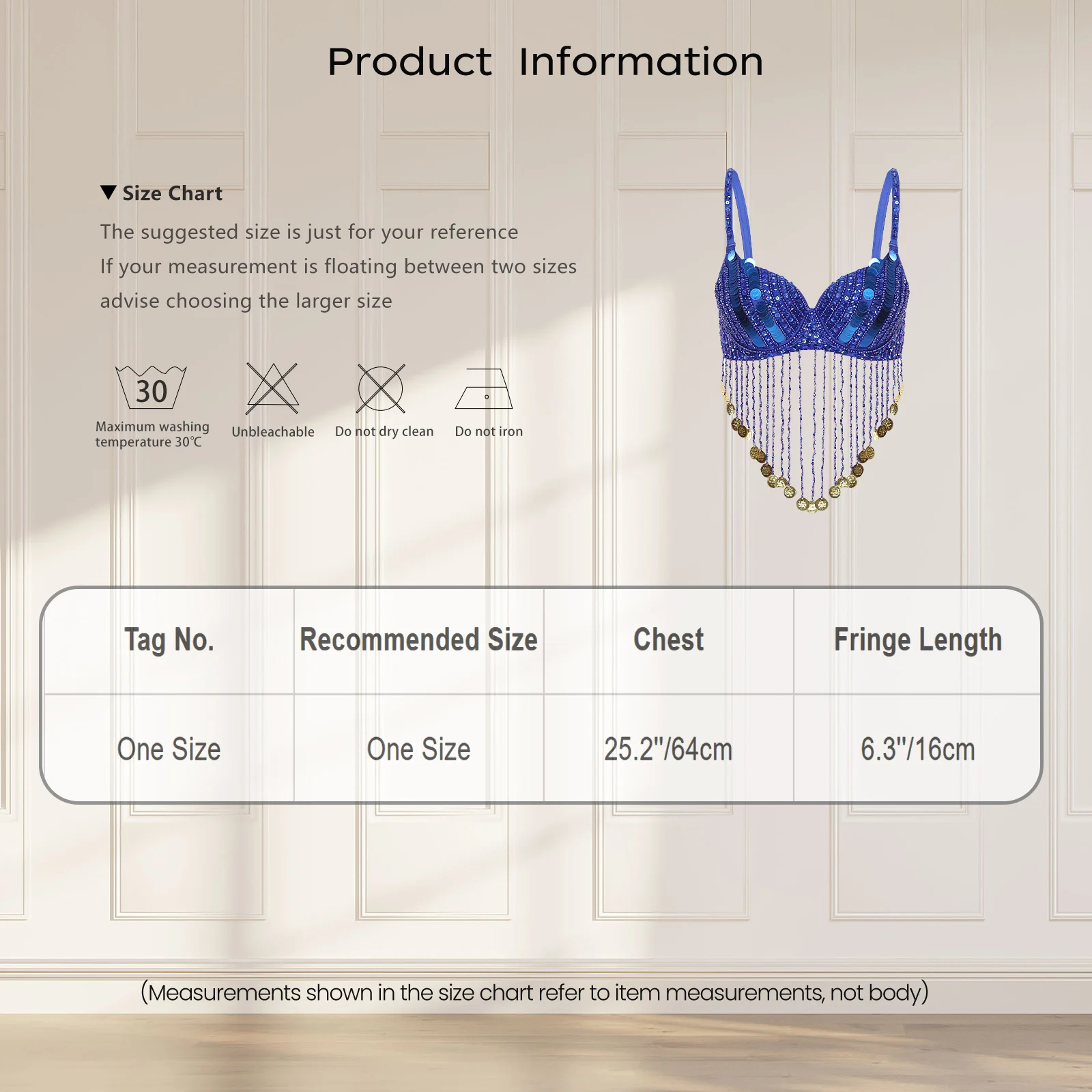 Traje de performance de dança do ventre feminino alças ajustáveis lantejoulas brilhantes plástico frisado borlas underwired sutiã de madeira do ventre topos