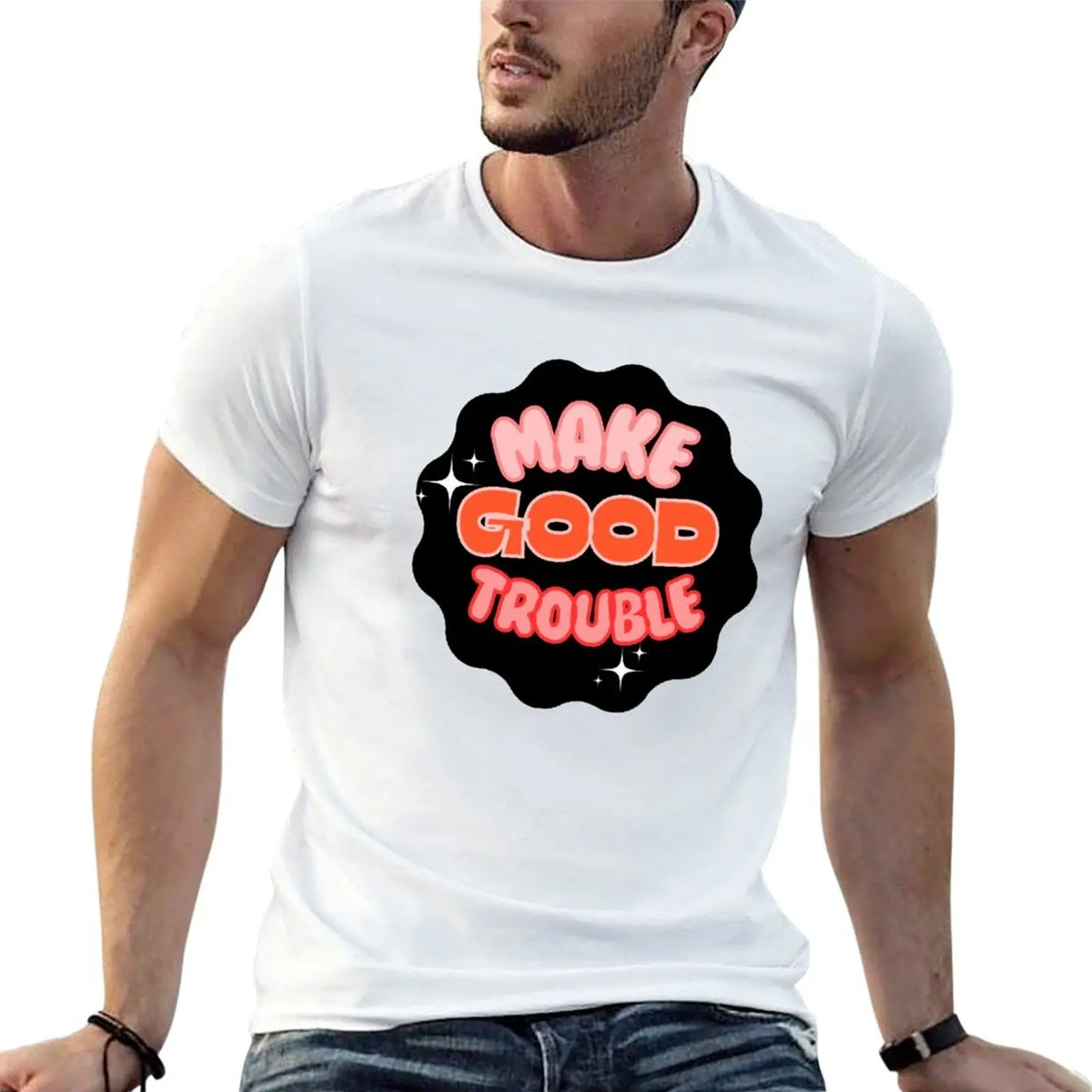 

anime for t Trouble dark shirts shirts anime - tshirt Make man Good cotton T-Shirt oversize 100% t