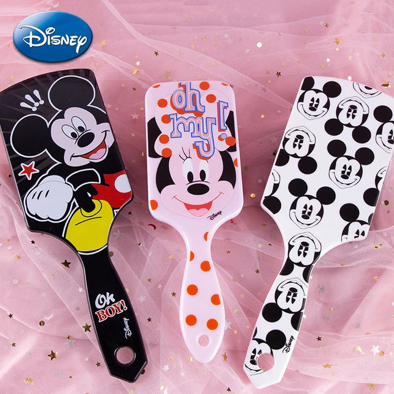 Disney Mickey Minnie Mouse Air Cushion Massage Combs Cartoon Figures Square Comb Hair Brush Hairdressing Tool Kid Birthday Gifts