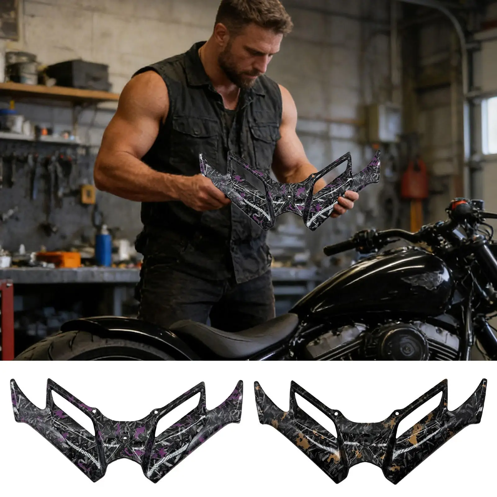 For Suzuki Motorcycle Fairing Wings Fall Protection Motorbike Air Deflectors Motorcycle Side Air Deflectors For Street Biking