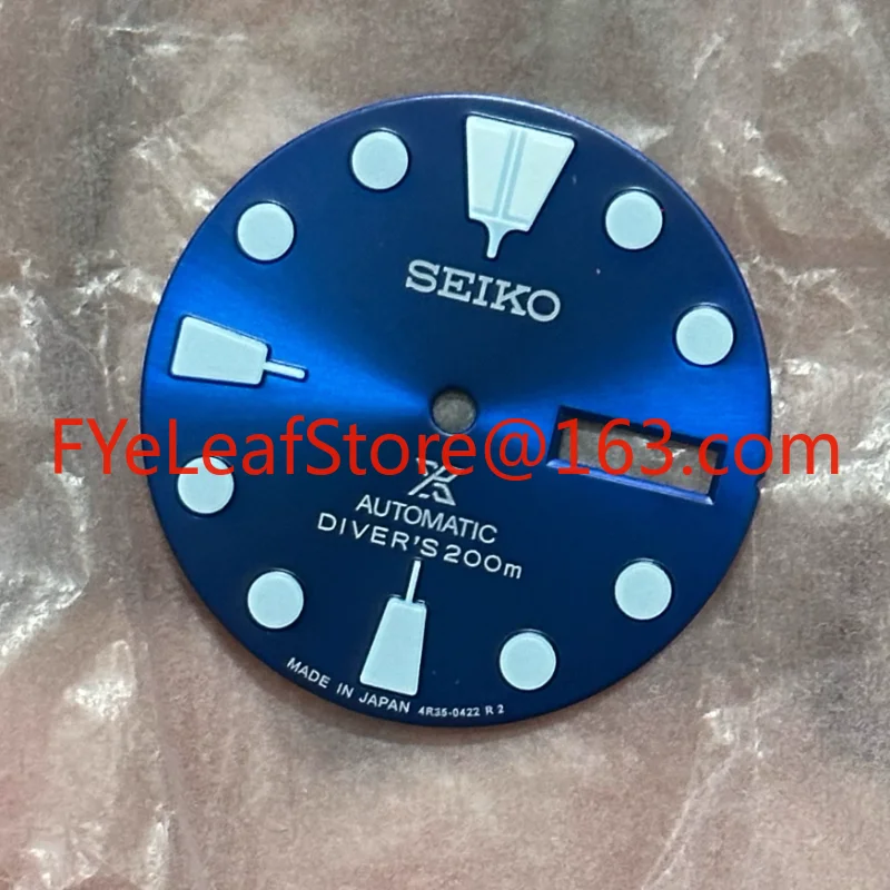 

Suitable for NH36 dial X007 face plate C3 green luminous 28.5mm literal matching 4R36 movement diving watch