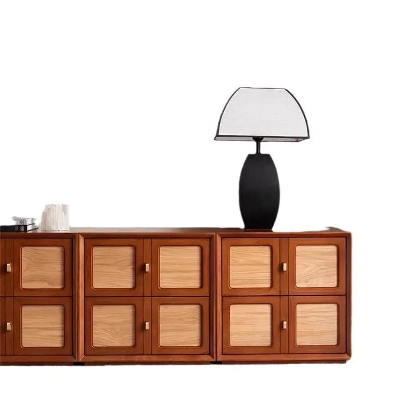 

Medieval style bucket cabinet designer fragrant cloud yarn French retro high-end solid wood bedside table black card cabinet