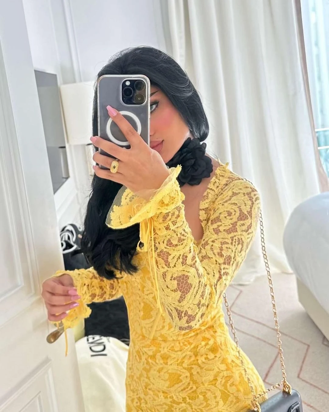 Customized Yellow Lace Prom Dresses Sexy Square Neck Cocktail Party Women Wear Long Sleeves Birthday Formal Occasion Gowns