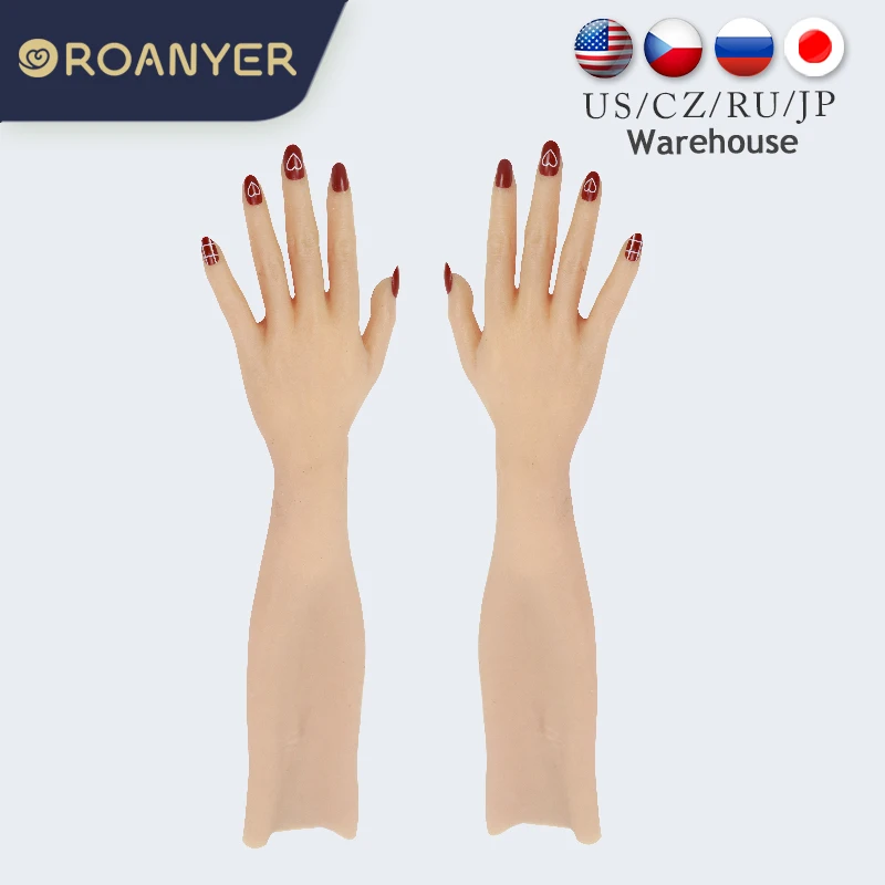 Roanyer Silicone Arms for Crossdresser Realistic Arms Cosplay Costumes Drag Queen Male to Female Artificial Skin Fake Hands