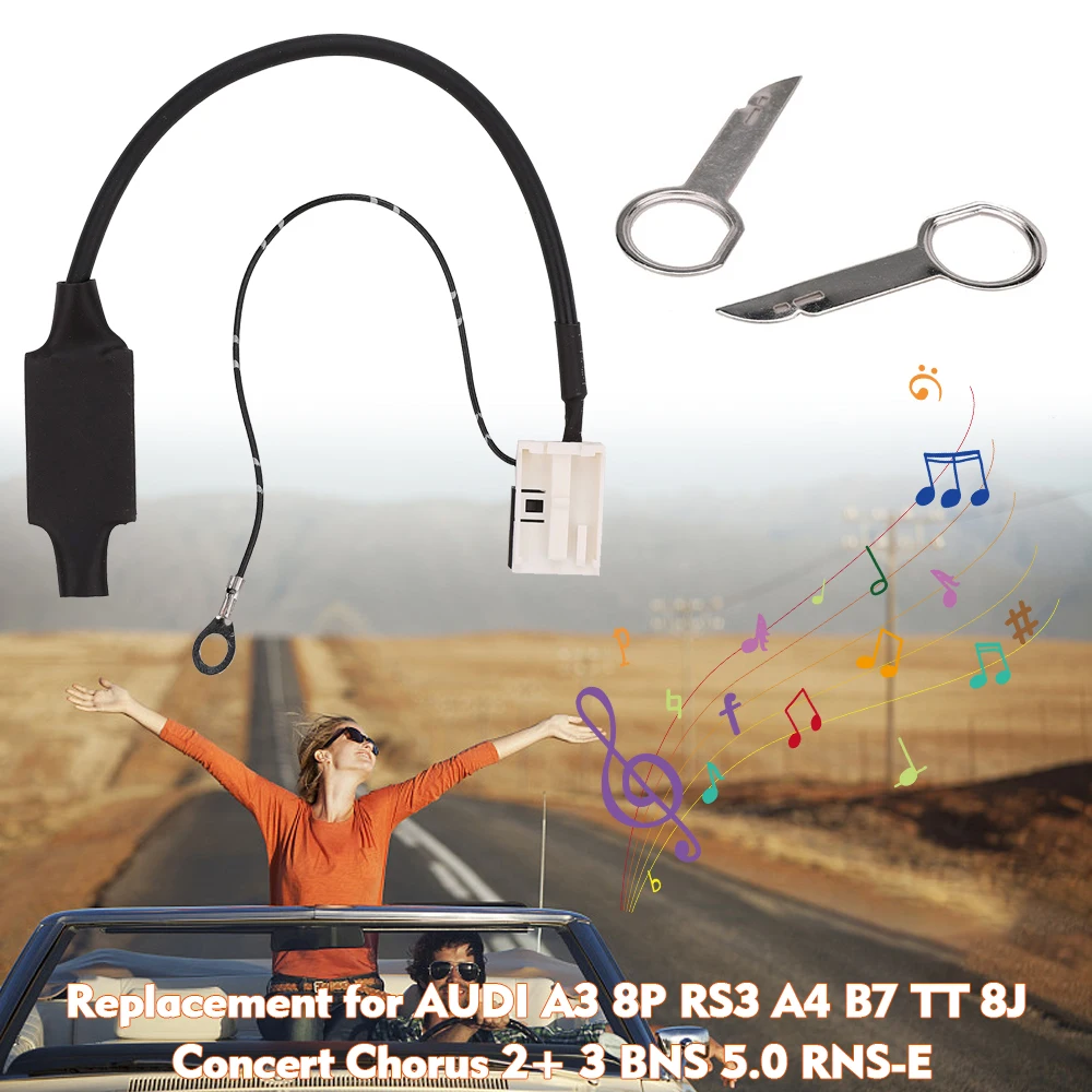 استبدال محول موسيقى Aux BT ، أودي A3 8P RS3 A4 B7 TT 8J موسيقي جوقة 2 + 3 BNS #6