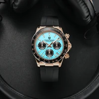 PAGANI DESIGN New Gold Blue Luxury Quartz Watch For Men Gift Box VK63 Movt Chronograph Sapphire Crystal Stainless Steel Watch photo 4