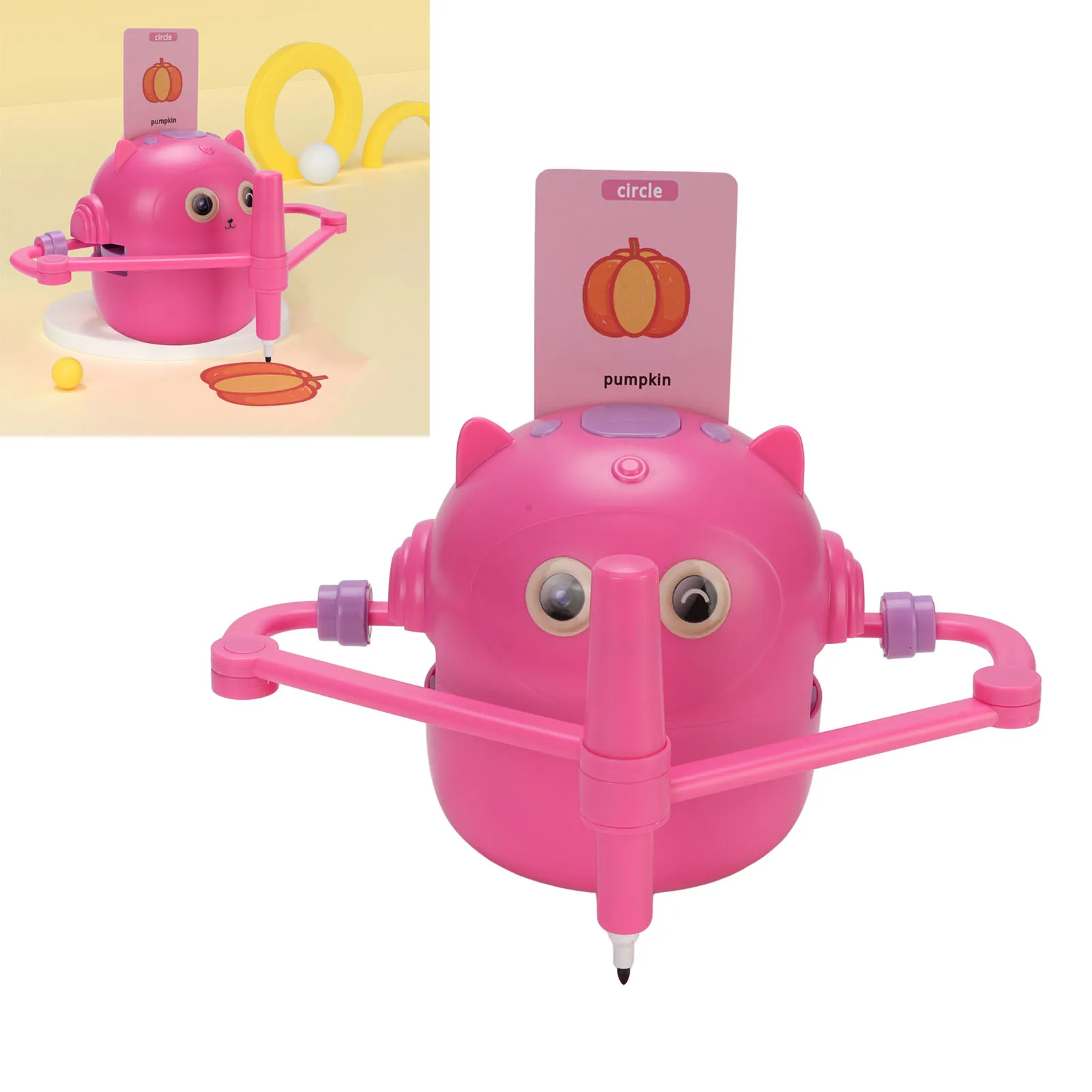 

Painting Robot Smart Drawing Robot Educational Interactive Drawing Machine Painting Learning with 2 Pens 100 Sheets Cards