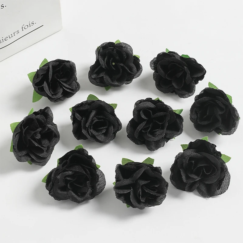 10/20/50 Stück 3,5 cm rote Seidenrose künstliche Blumen Kopf für Hochzeit Zuhause Raumdekoration DIY Braut Haarschmuck gefälschte Blume – Detail 9