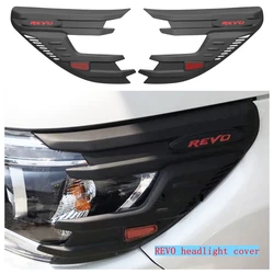 For Toyota Hilux Head Light Cover Headlight Decoration Lamp Hoods Hilux REVO 2015-2020 ABS Body Parts Auto Accessories