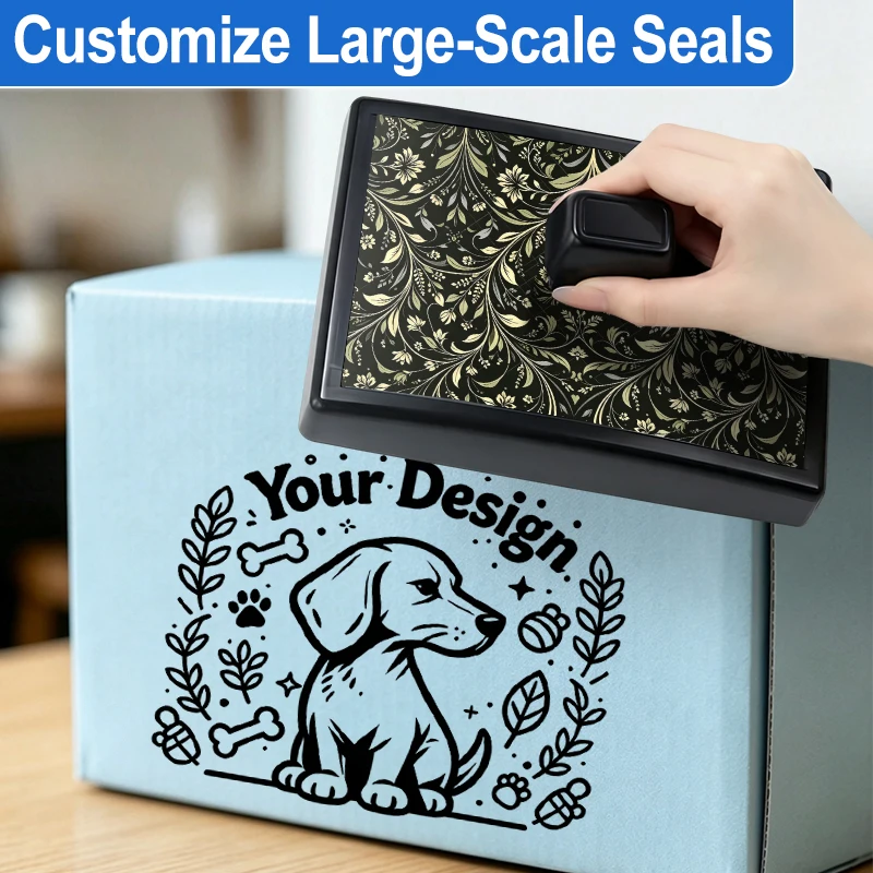 Custom-built High Output Self Inking Rubber Stamp logo Layout for Logistics Commercial Shipping Box Labeling & Carton Marking