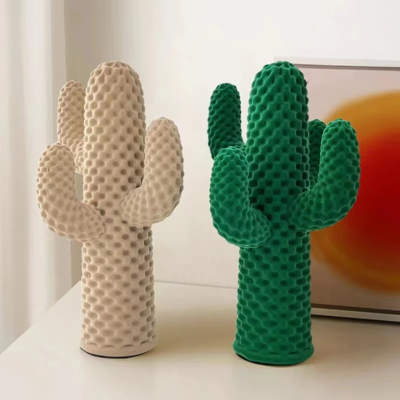 Cactus Sculpture Kawaii Living Room Desktop Decoration Accessories Nordic Simulated Plant Sculpture Desktop Ornament Gifts