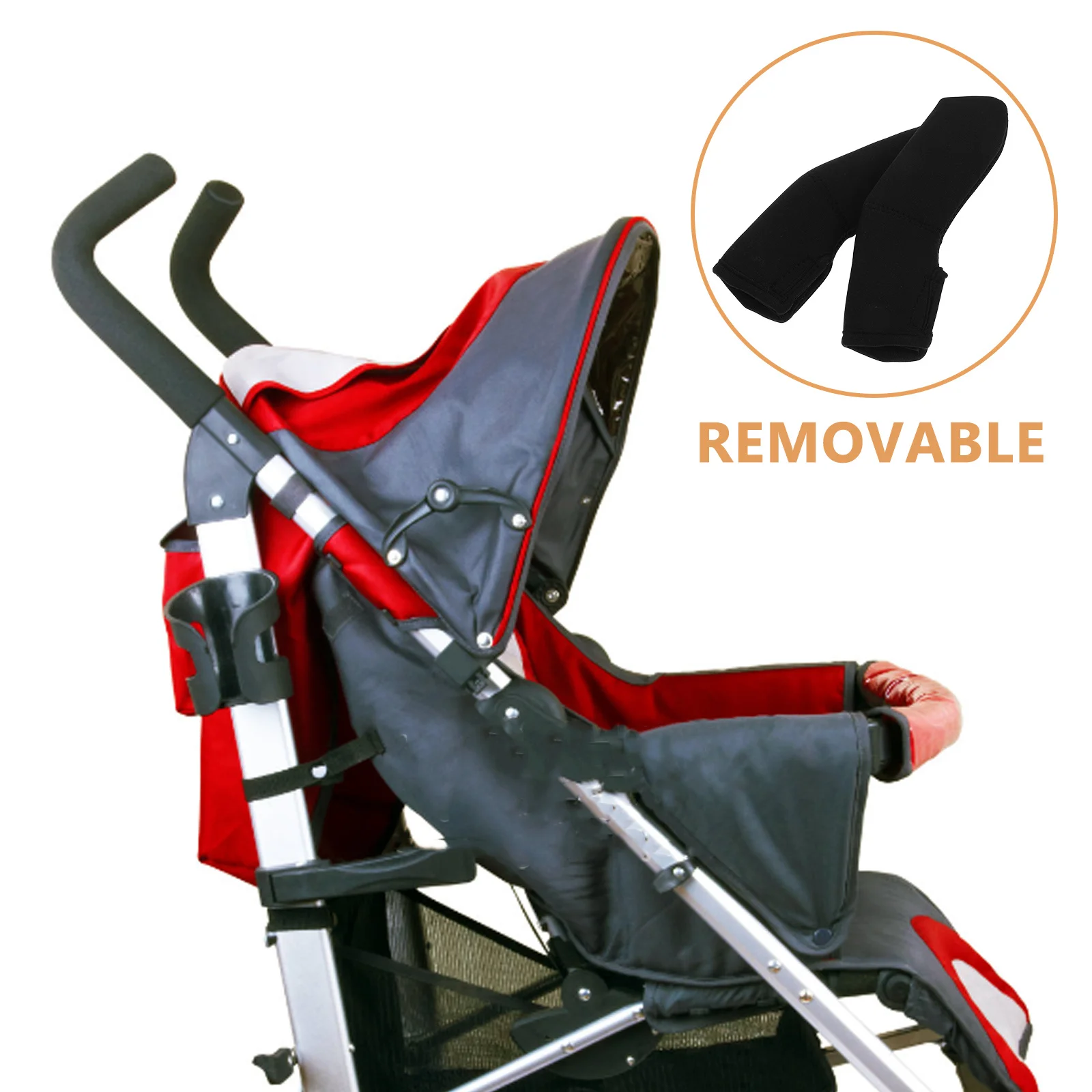 1 زوج غطاء مقبض عربة الأطفال النيوبرين قبضة حامي ل مظلة عربة طفل يدفع باليدين مقود يغطي الإكسسوارات
